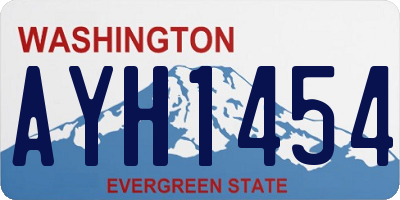 WA license plate AYH1454