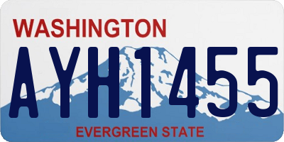 WA license plate AYH1455