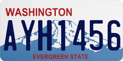 WA license plate AYH1456