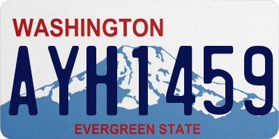 WA license plate AYH1459