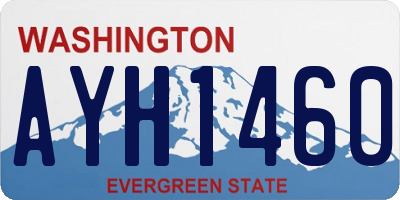 WA license plate AYH1460
