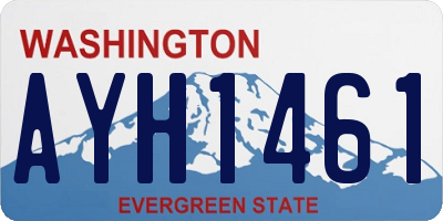 WA license plate AYH1461