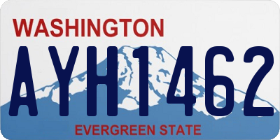 WA license plate AYH1462