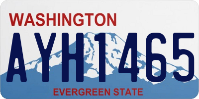 WA license plate AYH1465