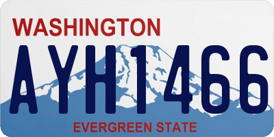 WA license plate AYH1466