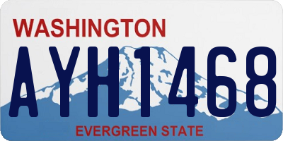WA license plate AYH1468
