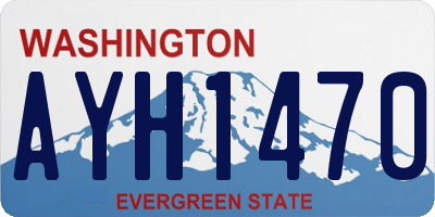 WA license plate AYH1470