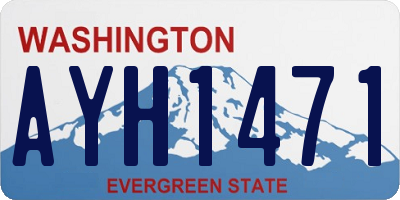 WA license plate AYH1471