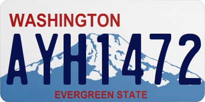 WA license plate AYH1472