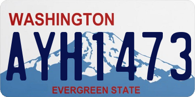 WA license plate AYH1473
