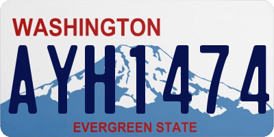 WA license plate AYH1474