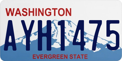 WA license plate AYH1475