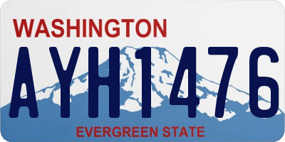 WA license plate AYH1476
