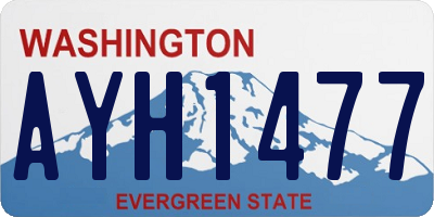 WA license plate AYH1477