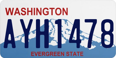 WA license plate AYH1478