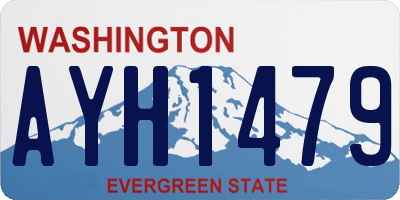 WA license plate AYH1479