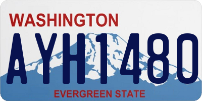 WA license plate AYH1480