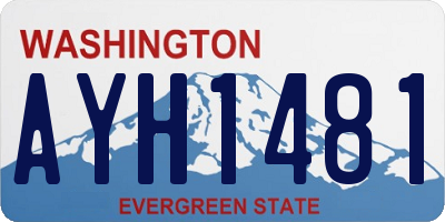 WA license plate AYH1481