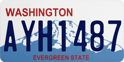 WA license plate AYH1487