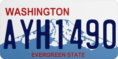 WA license plate AYH1490
