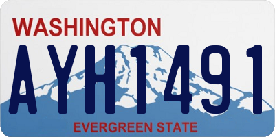 WA license plate AYH1491