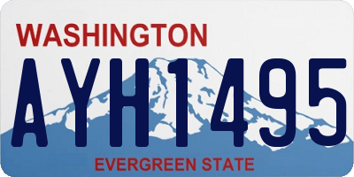 WA license plate AYH1495
