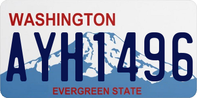 WA license plate AYH1496
