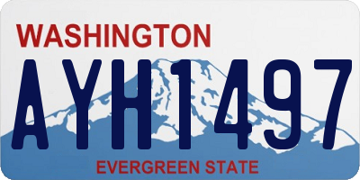 WA license plate AYH1497