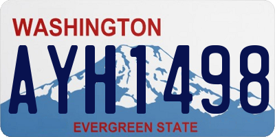 WA license plate AYH1498