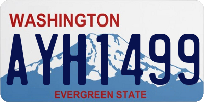 WA license plate AYH1499