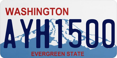WA license plate AYH1500