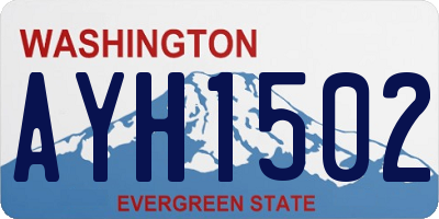 WA license plate AYH1502