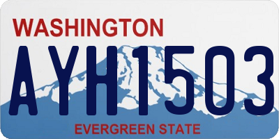 WA license plate AYH1503