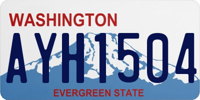 WA license plate AYH1504