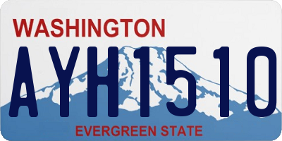 WA license plate AYH1510