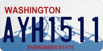 WA license plate AYH1511