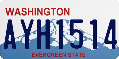 WA license plate AYH1514