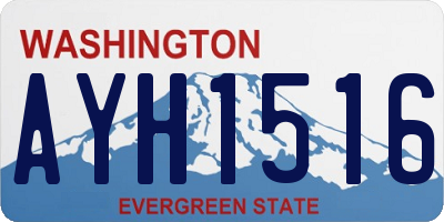 WA license plate AYH1516