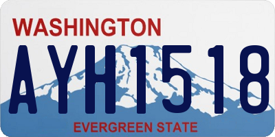 WA license plate AYH1518