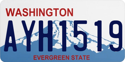 WA license plate AYH1519