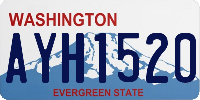 WA license plate AYH1520