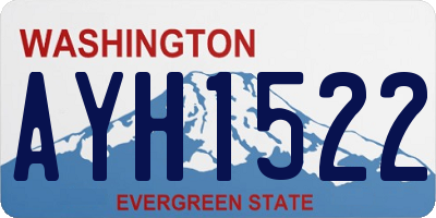 WA license plate AYH1522