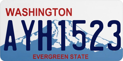 WA license plate AYH1523