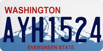 WA license plate AYH1524