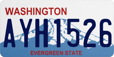 WA license plate AYH1526