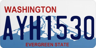 WA license plate AYH1530