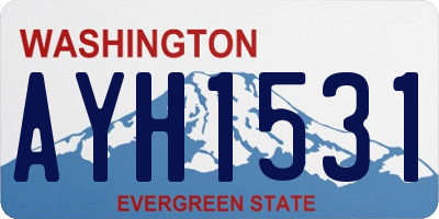 WA license plate AYH1531