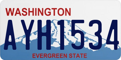 WA license plate AYH1534