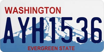 WA license plate AYH1536