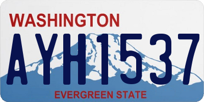 WA license plate AYH1537